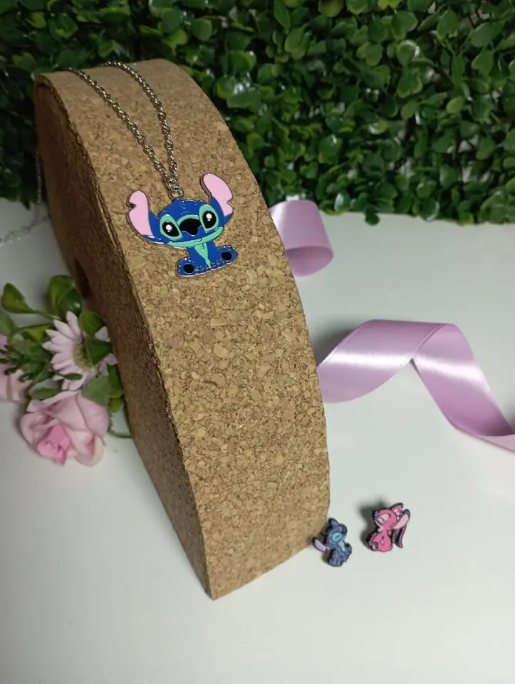 Set de Collar y Caravanas Stitch & Angel