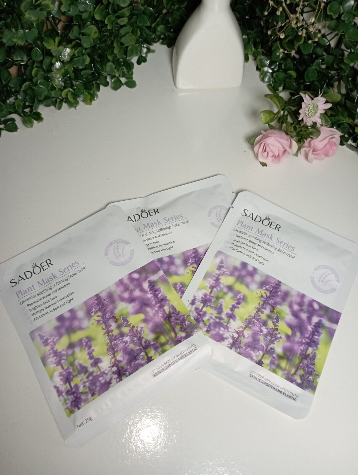 Mascarilla facial hidratante lavanda