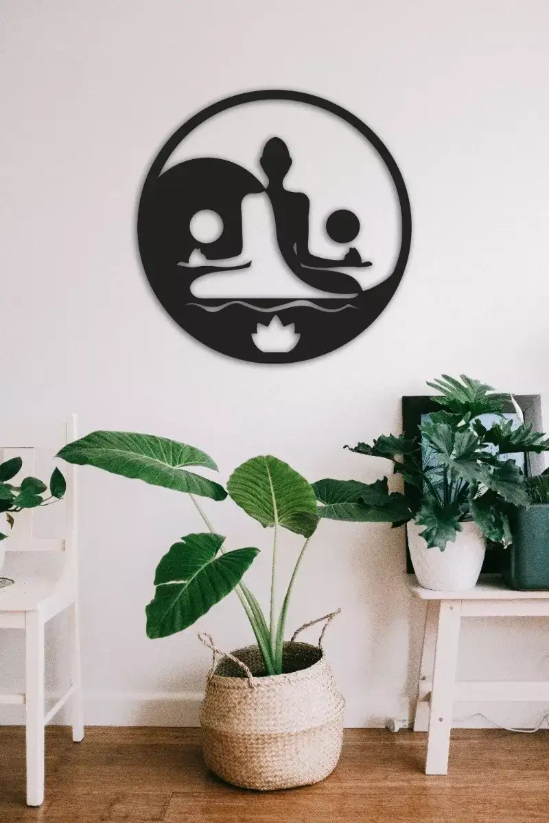Cuadro decorativo Buda del ying y yang