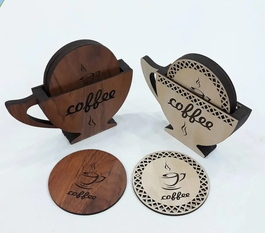 Posavasos cafetera, 2 diseños