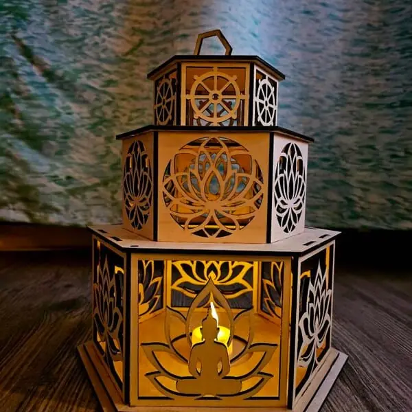 Porta velas Buda 3 niveles