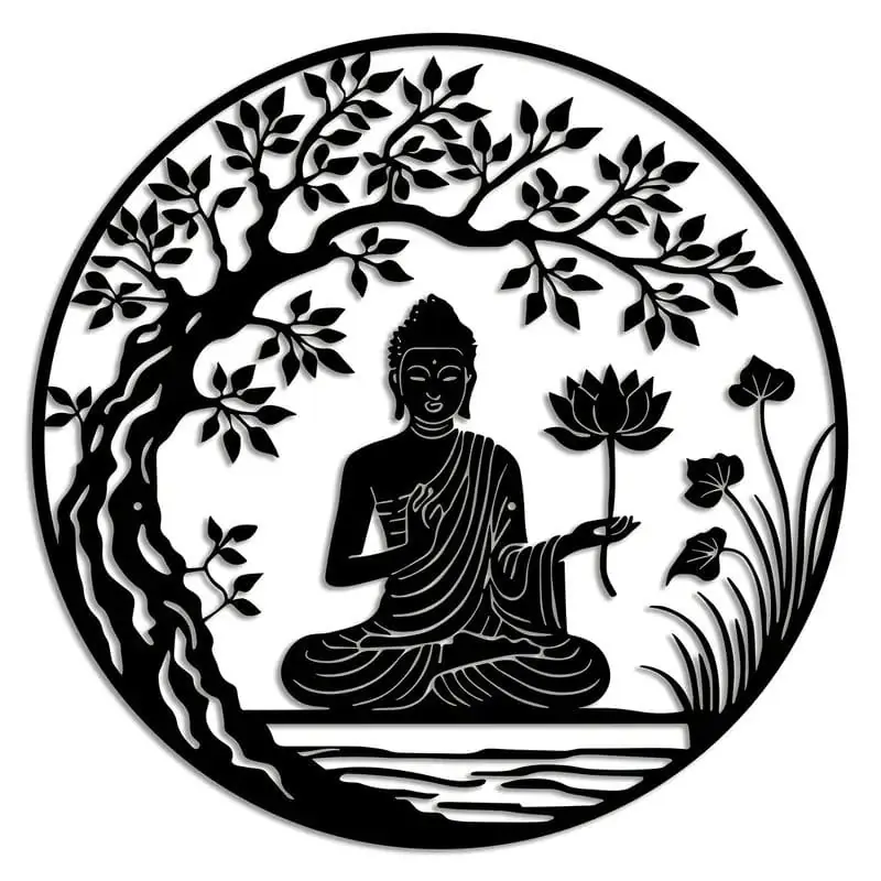 Cuadro decorativo Buda sobre el rio
