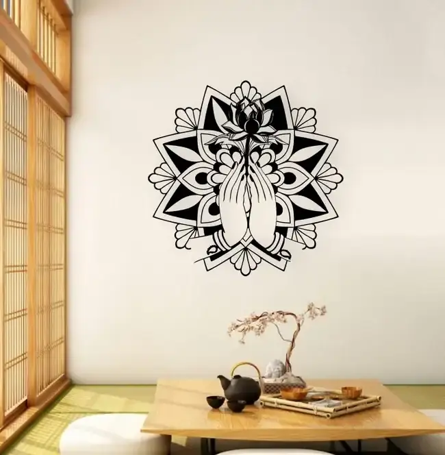 Cuadro mano mandala decorativo