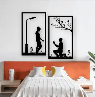 Cuadro decorativo enamorados version 2