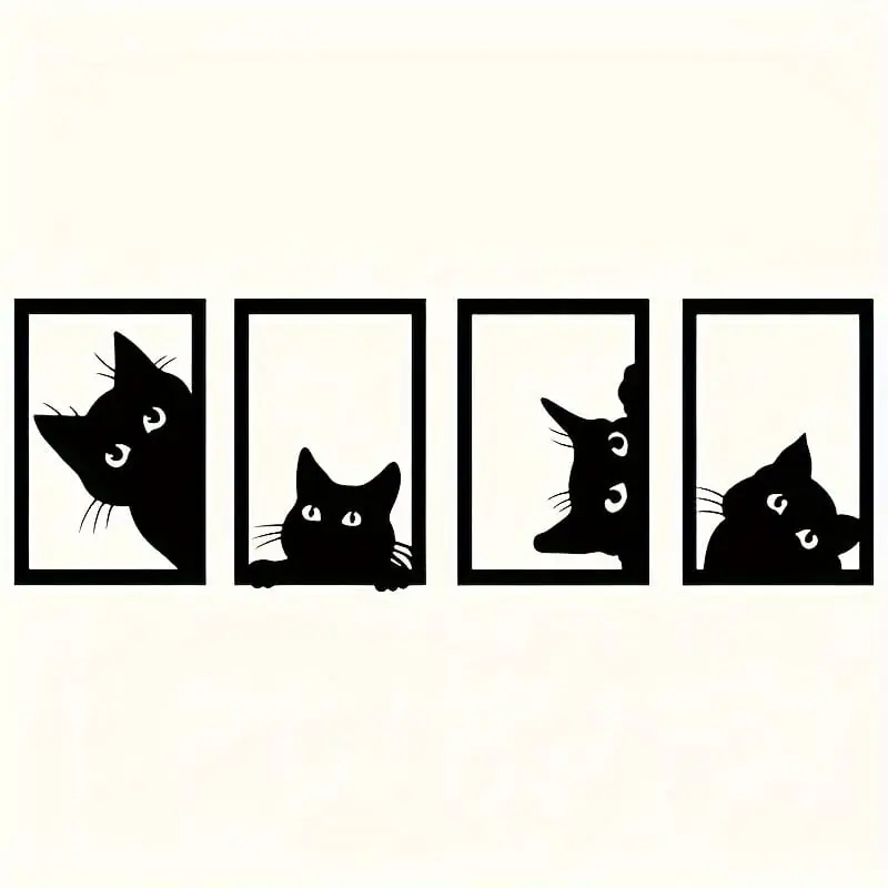 Cuadro decorativo gatos varios