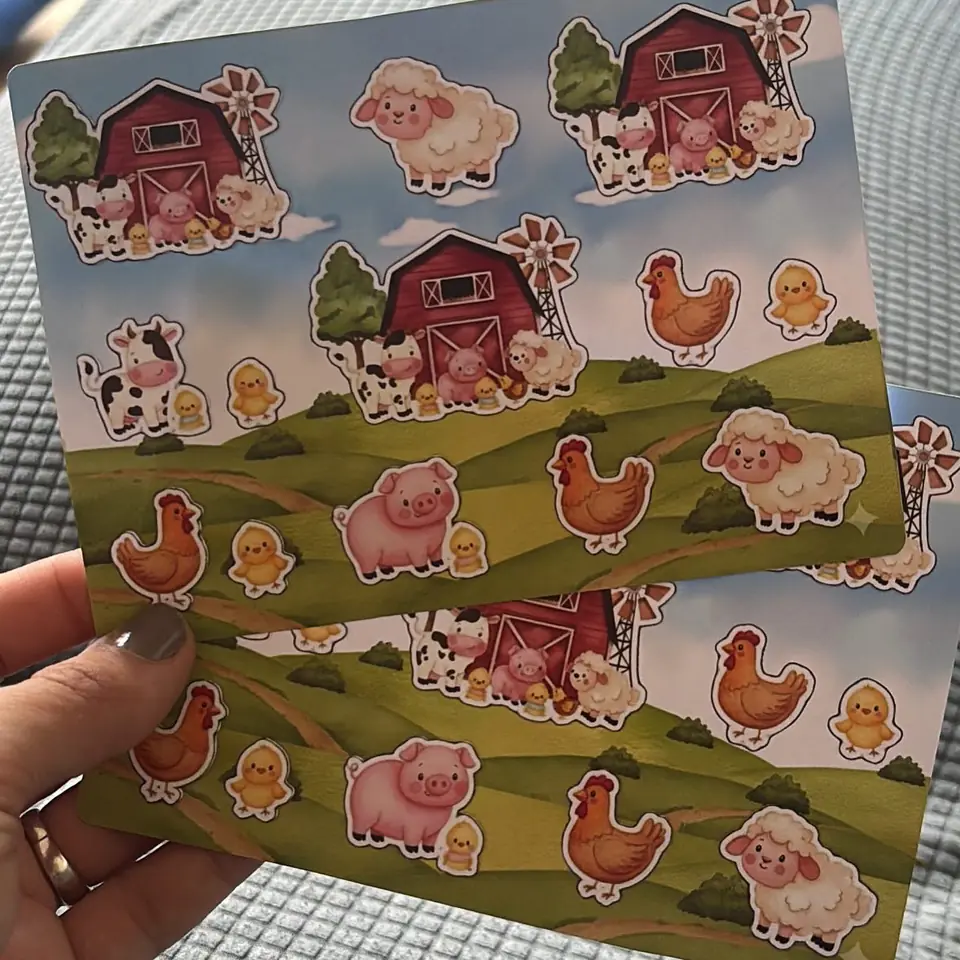 Planchita de stickers troquelados