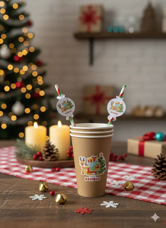 Vasos descartables Navideños