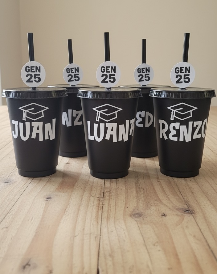 Vasos plásticos con tapa