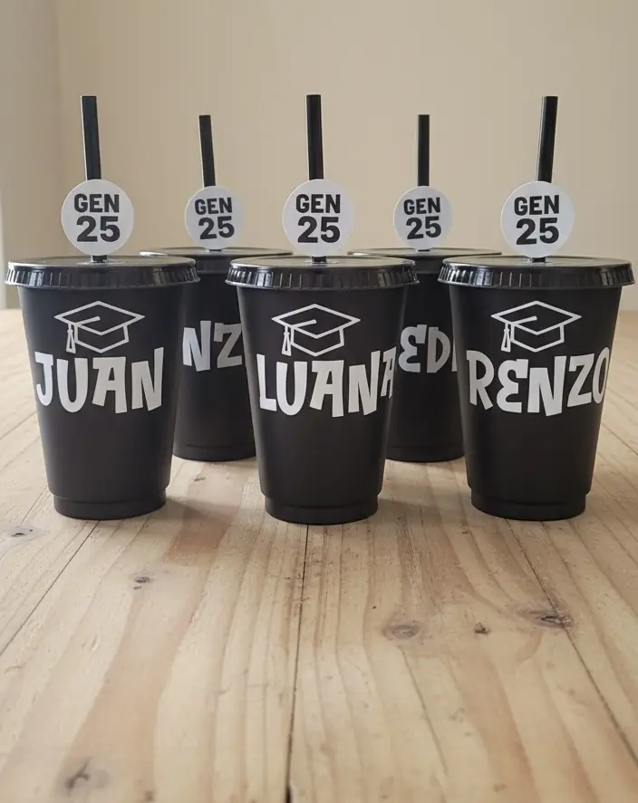 Vasos plásticos con tapa