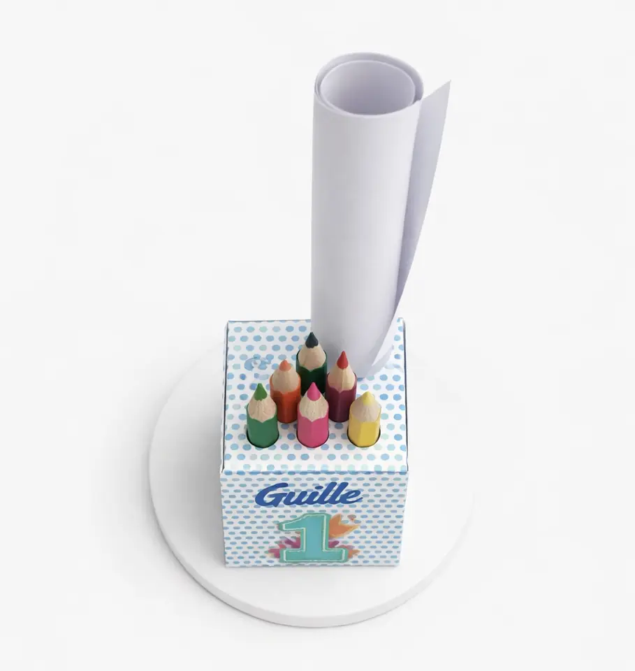 Cajita para colorear