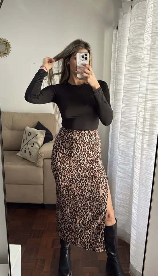Pollera animal print