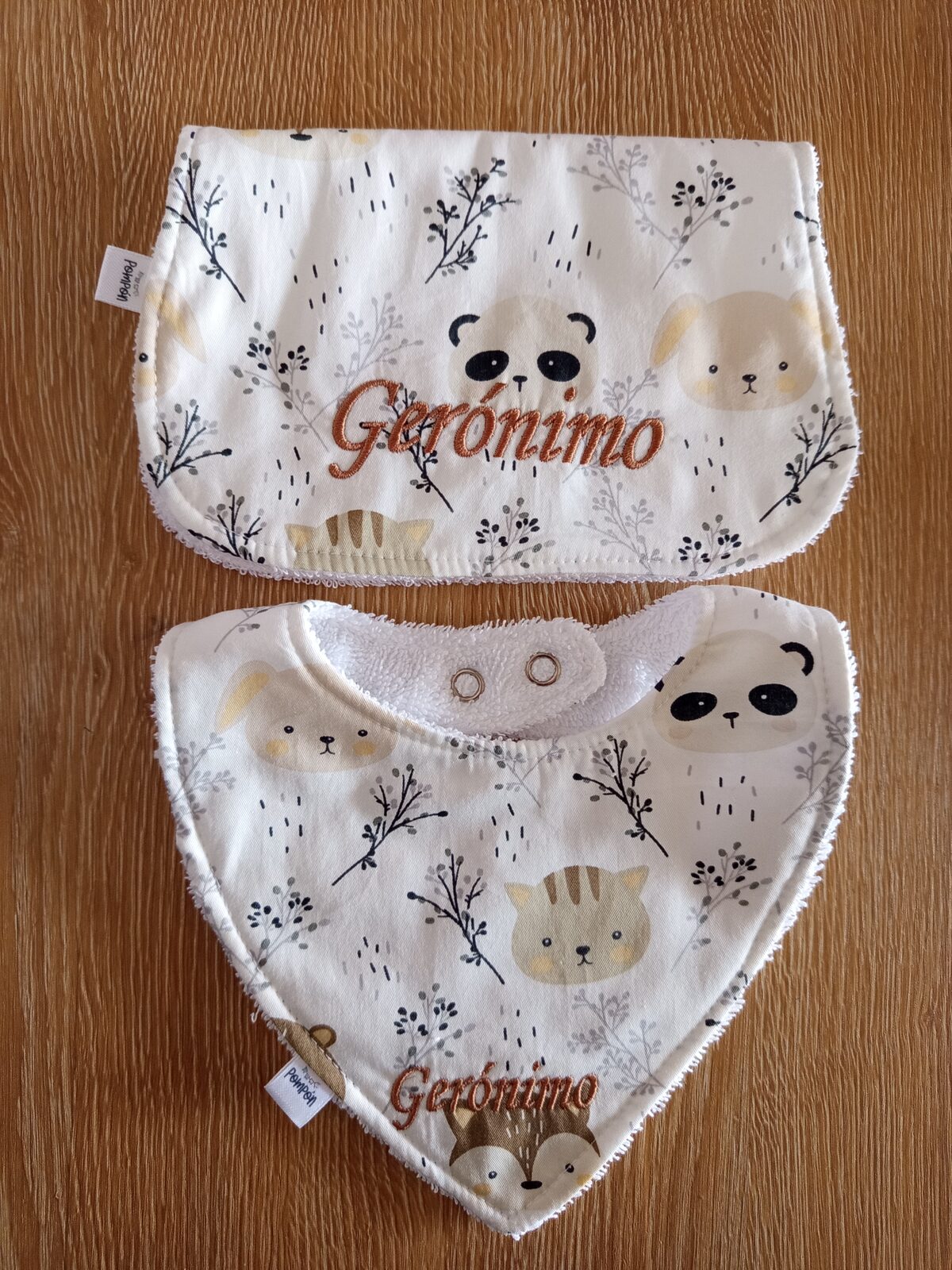 Babero y babita personalizado