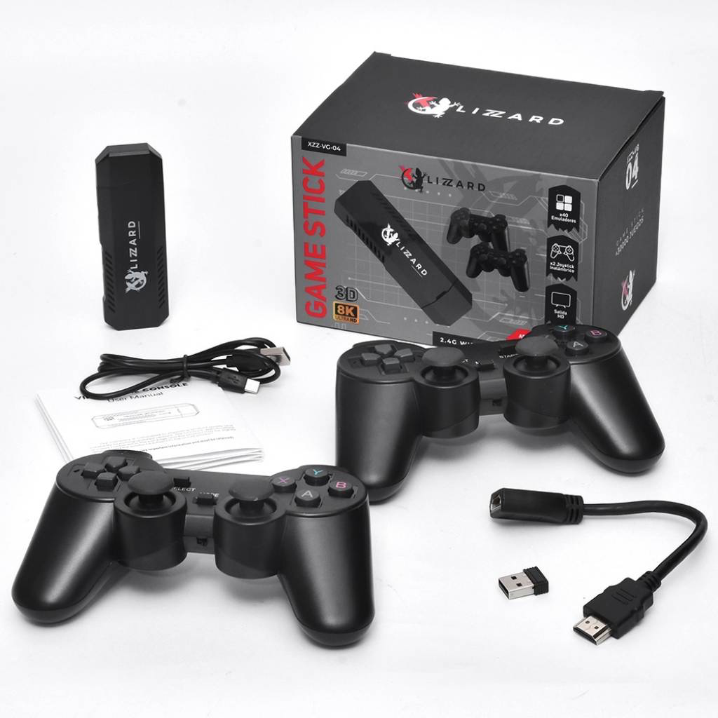 Consola Game Stick para TV XZZ-VG-04 Apto para +30000 Juegos 8K X-Lizzard