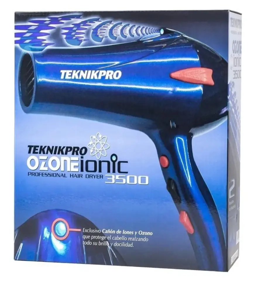 SECADOR DE PELO OZONE IONIC TEKNIKPRO