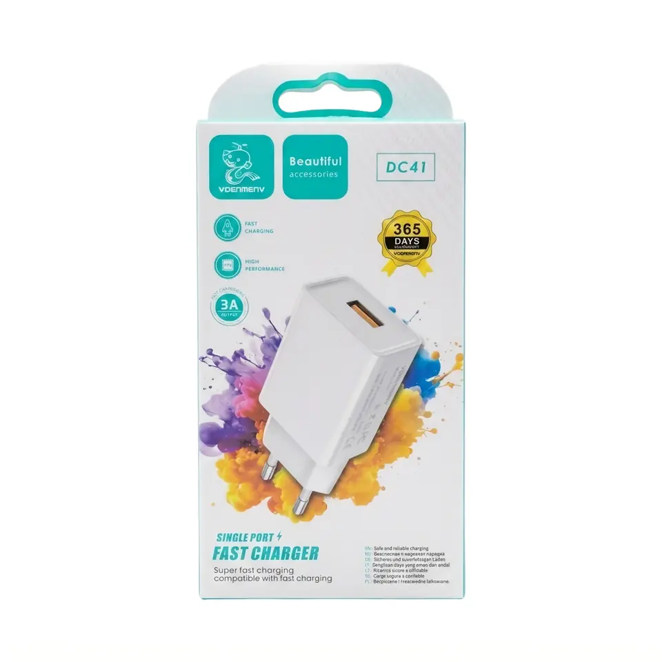 Ficha Cargador USB 3A VDENMENV DC41