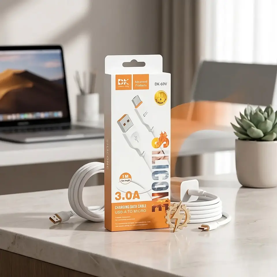 Cable MicroUSB 3A Siliconado 1 Metro DK-69V