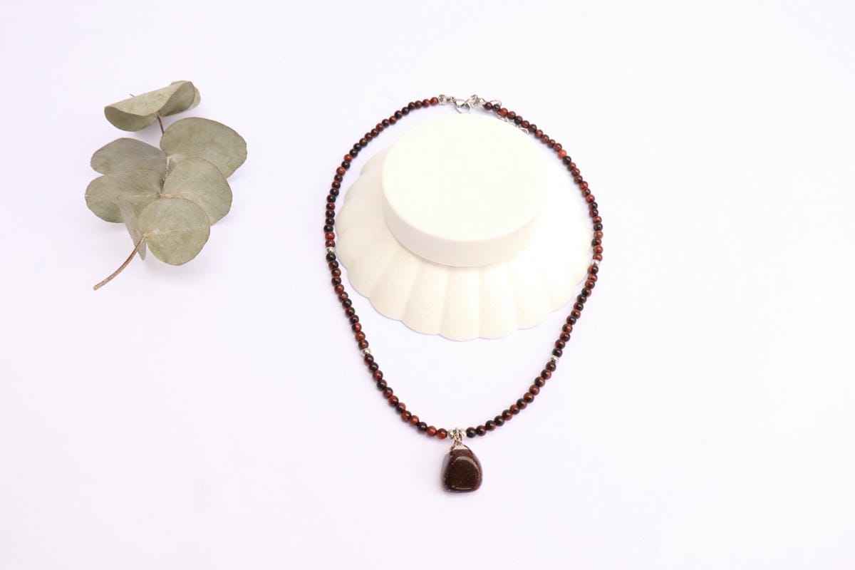 COLLAR EN PIEDRA OJO DE BUEY