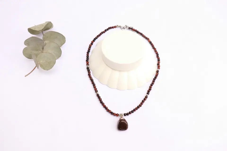 COLLAR EN PIEDRA OJO DE BUEY