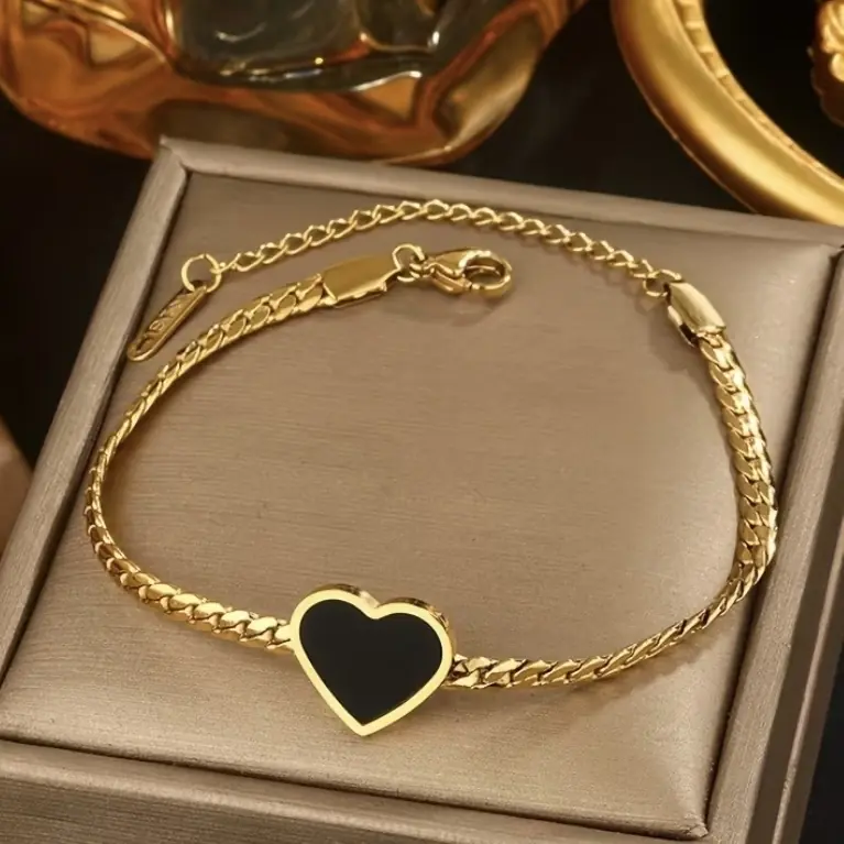 pulsera heart black