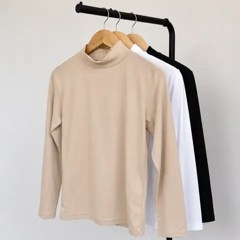 Polera medio cuello afelpada S/M