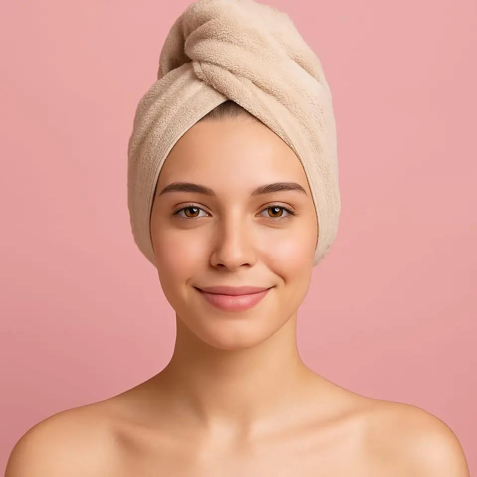 Toalla de pelo de microfibra estilo spa