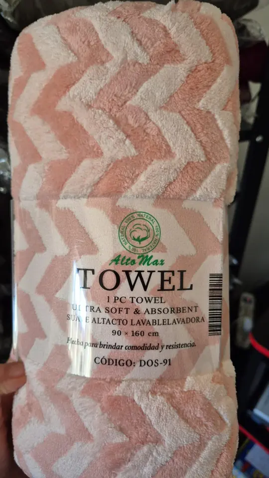 Toallones de microfibra secado rápido Modelo zigzag rosado