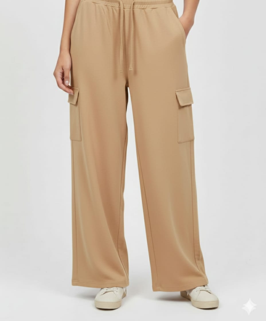 Pantalón Cargo Lino–Rayón – Tostado - Talle M