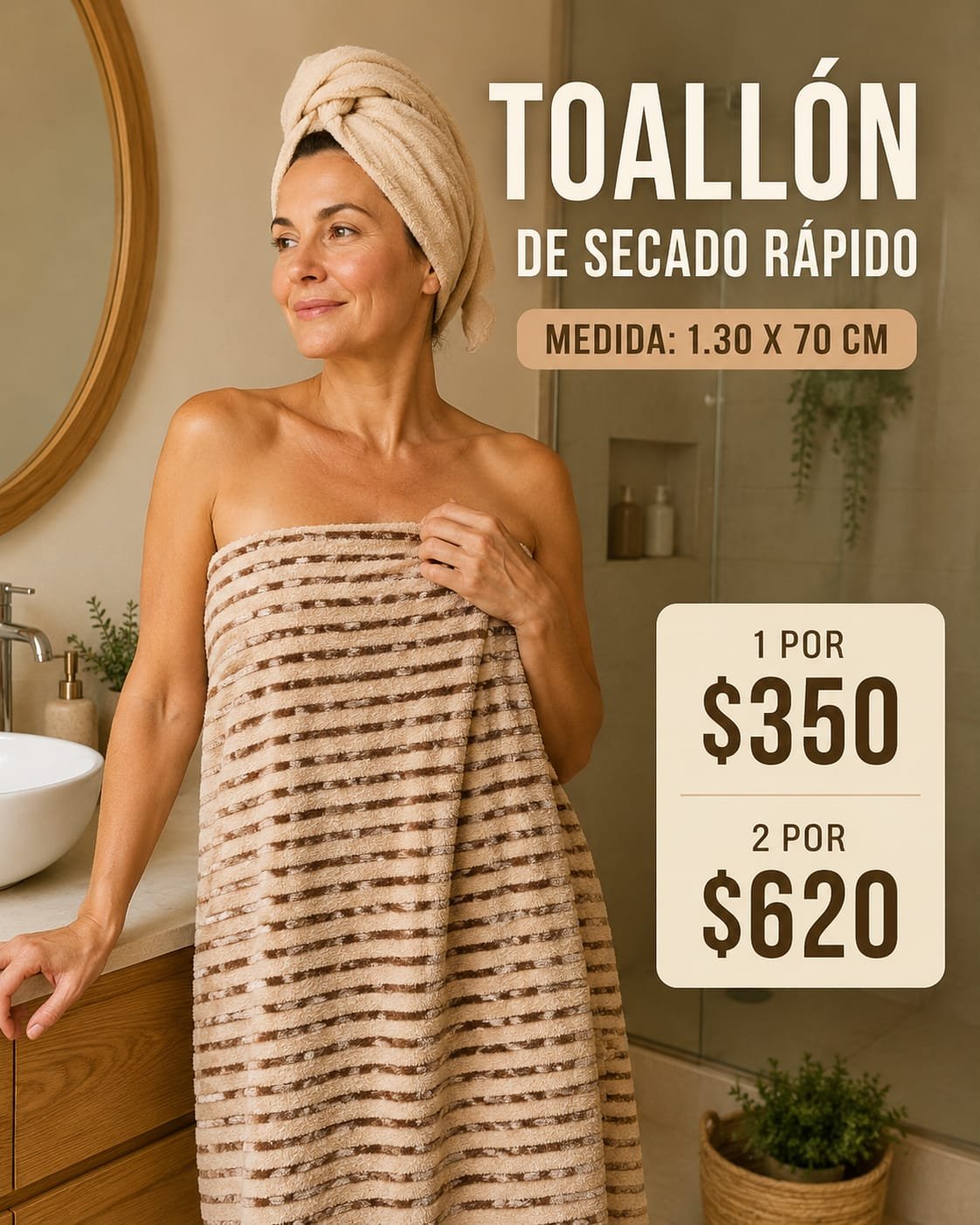 Toallón de poliester secado rápido