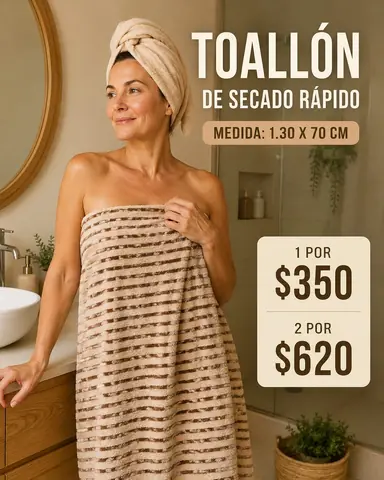 Toallón de poliester secado rápido