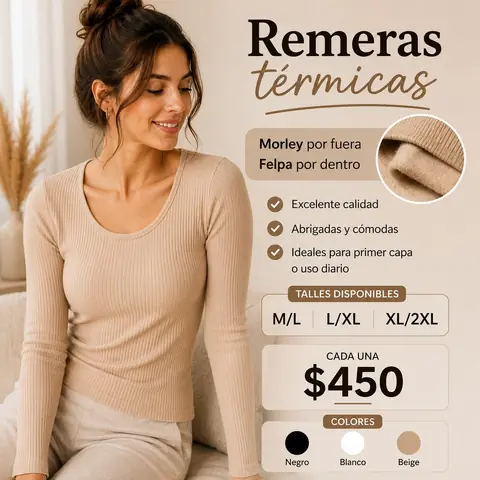 Remeras afelpadas en morley