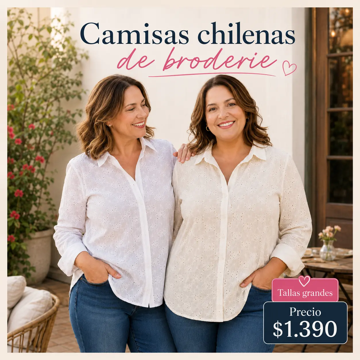 Camisas de broderie chilenas