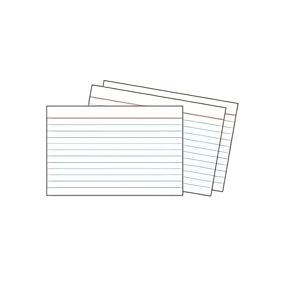 Fichas Biblioteca 12,5cm x 8cm paquete x 25