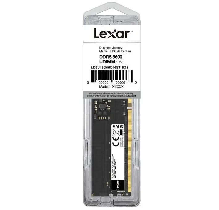 Memoria RAM Lexar 16GB 5600MHz DDR5 Udimm