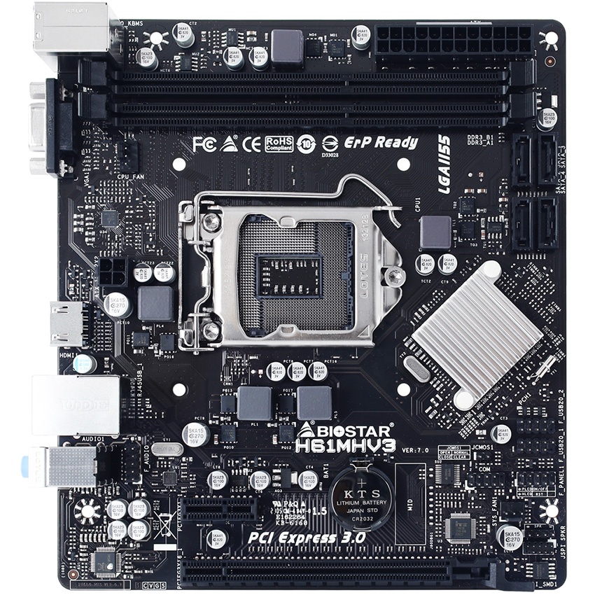 Motherboard BioStar H61MHV3 LGA 1155 DDR3 Micro-ATX