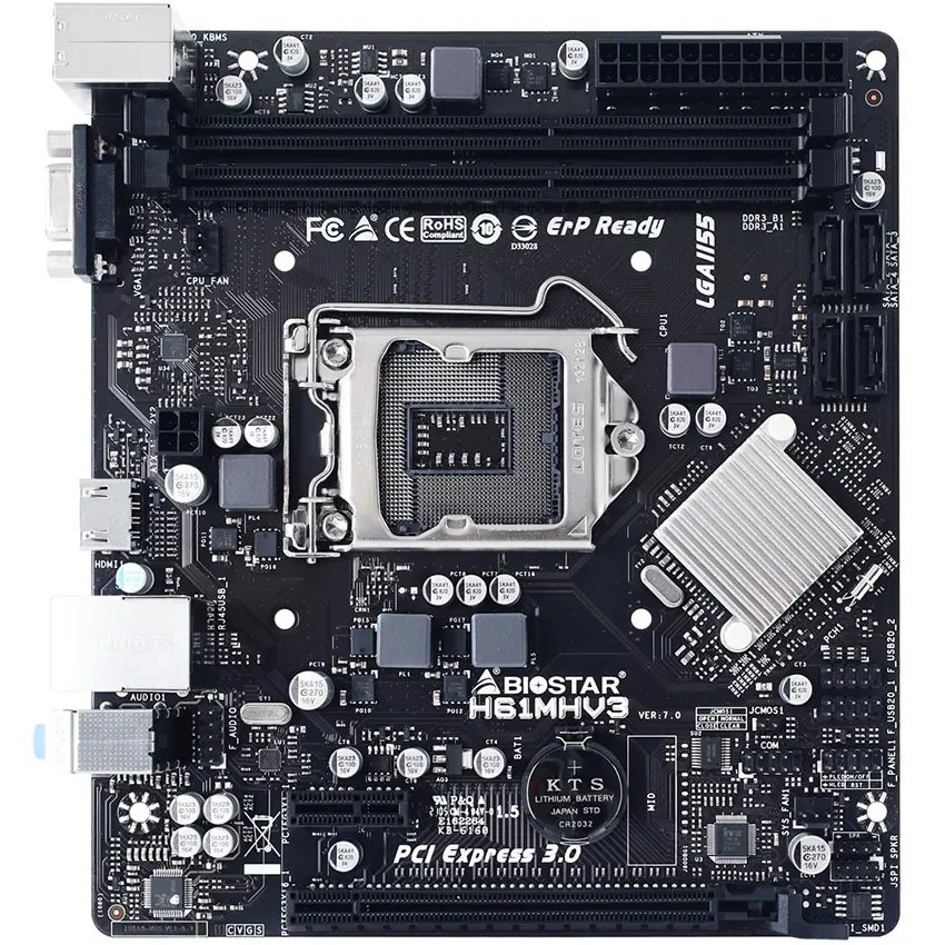 Motherboard BioStar H61MHV3 LGA 1155 DDR3 Micro-ATX