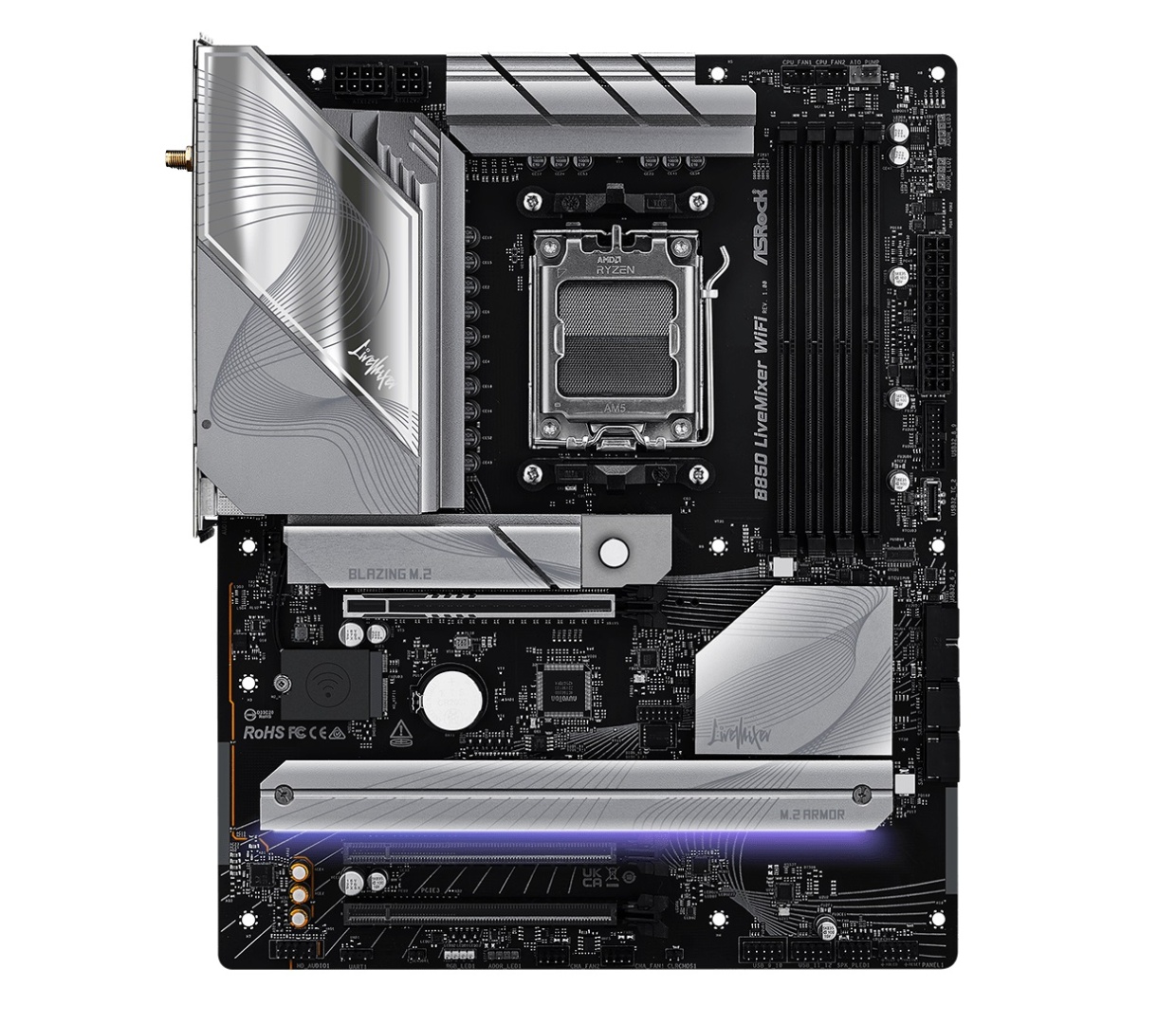 Motherboard Asrock B850 Livemixer AM5 Wi-Fi 7 ATX