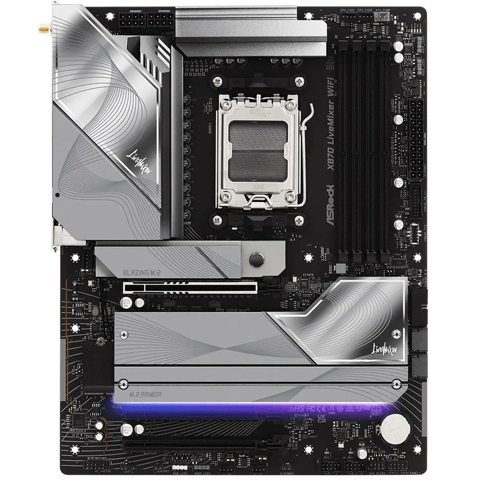 Motherboard Asrock X870 LiveMixer AM5 WiFi 7 Micro ATX