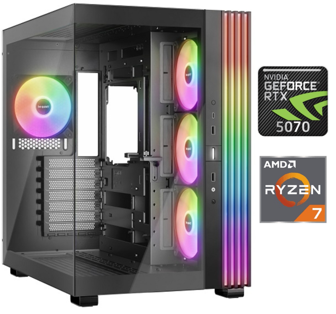 Equipo Gamer Ryzen 7 7800X3D, 32GB, 1TB, RTX 5070 12GB