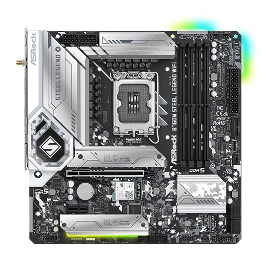 Motherboard Asrock B760M Steel Legend LGA 1700 WiFi 6 Micro ATX