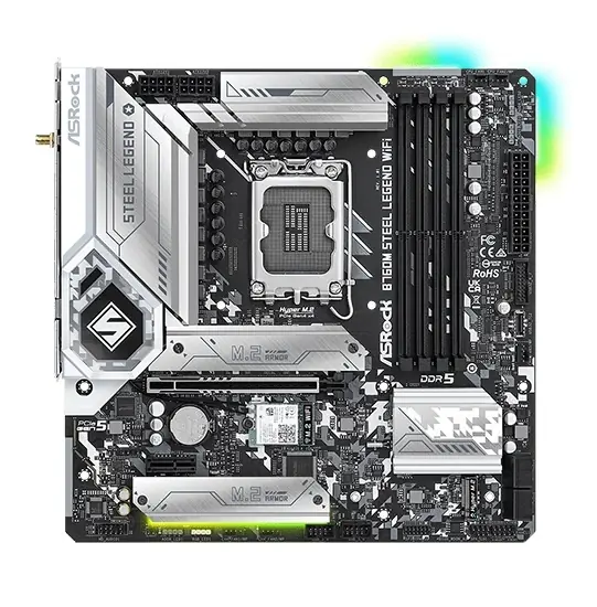 Motherboard Asrock B760M Steel Legend LGA 1700 WiFi 6 Micro ATX