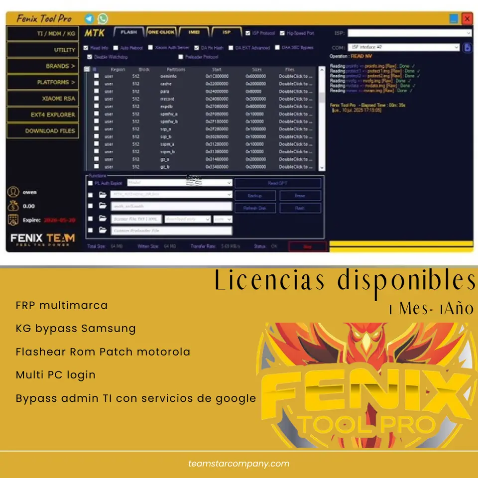 Fenix Tool Pro - Activación por 1 año - Nuevo usuario