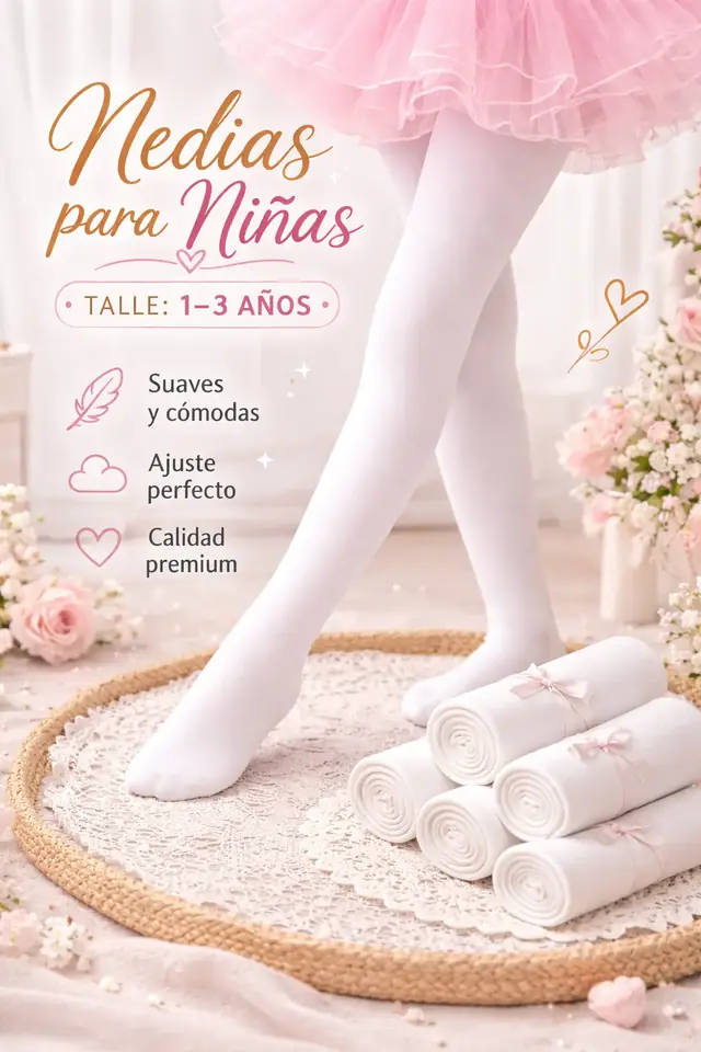 Medias Cancan Blancas 12m a 3 años