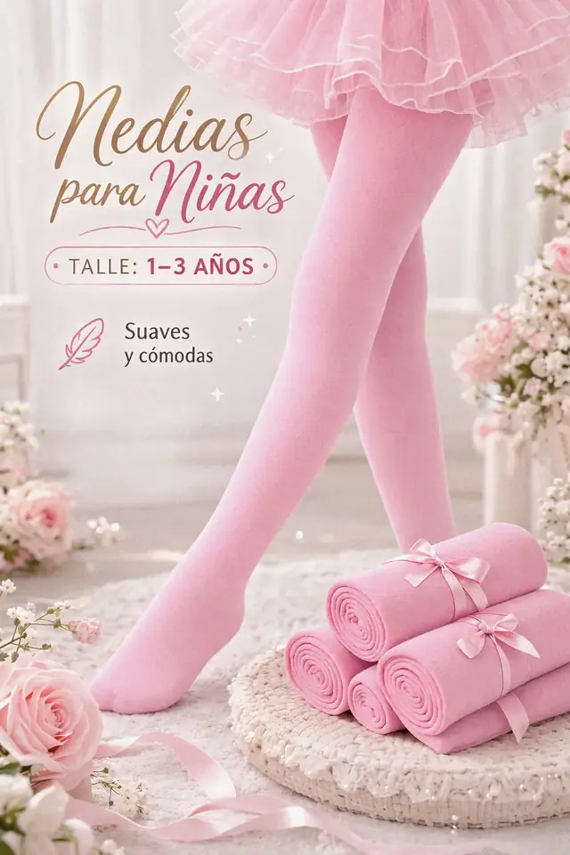 Medias Cancan Rosa 12 meses a 3 años
