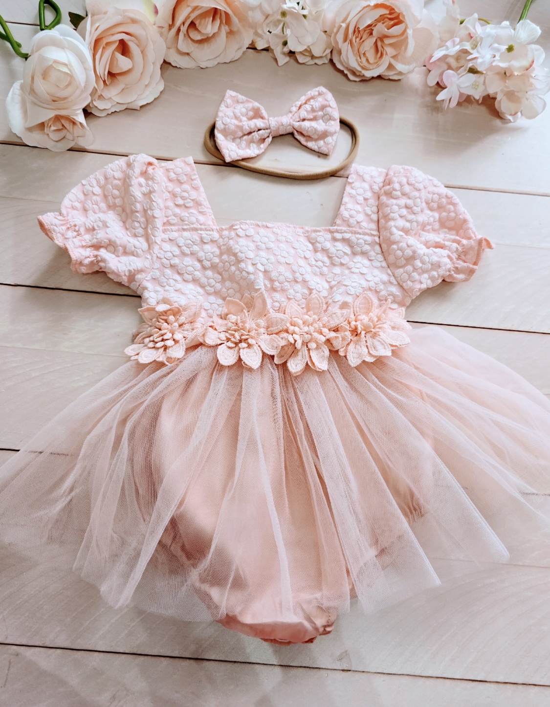Body con faldita en tul Talle 9 a 12 meses