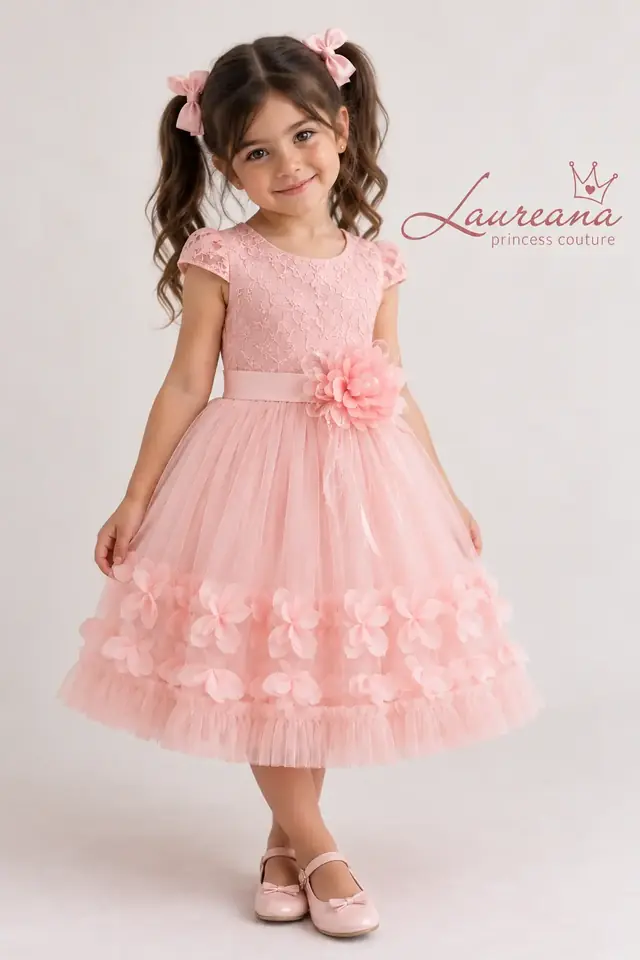 Vestido Fiesta Niña Flowers Talle 4/5 años