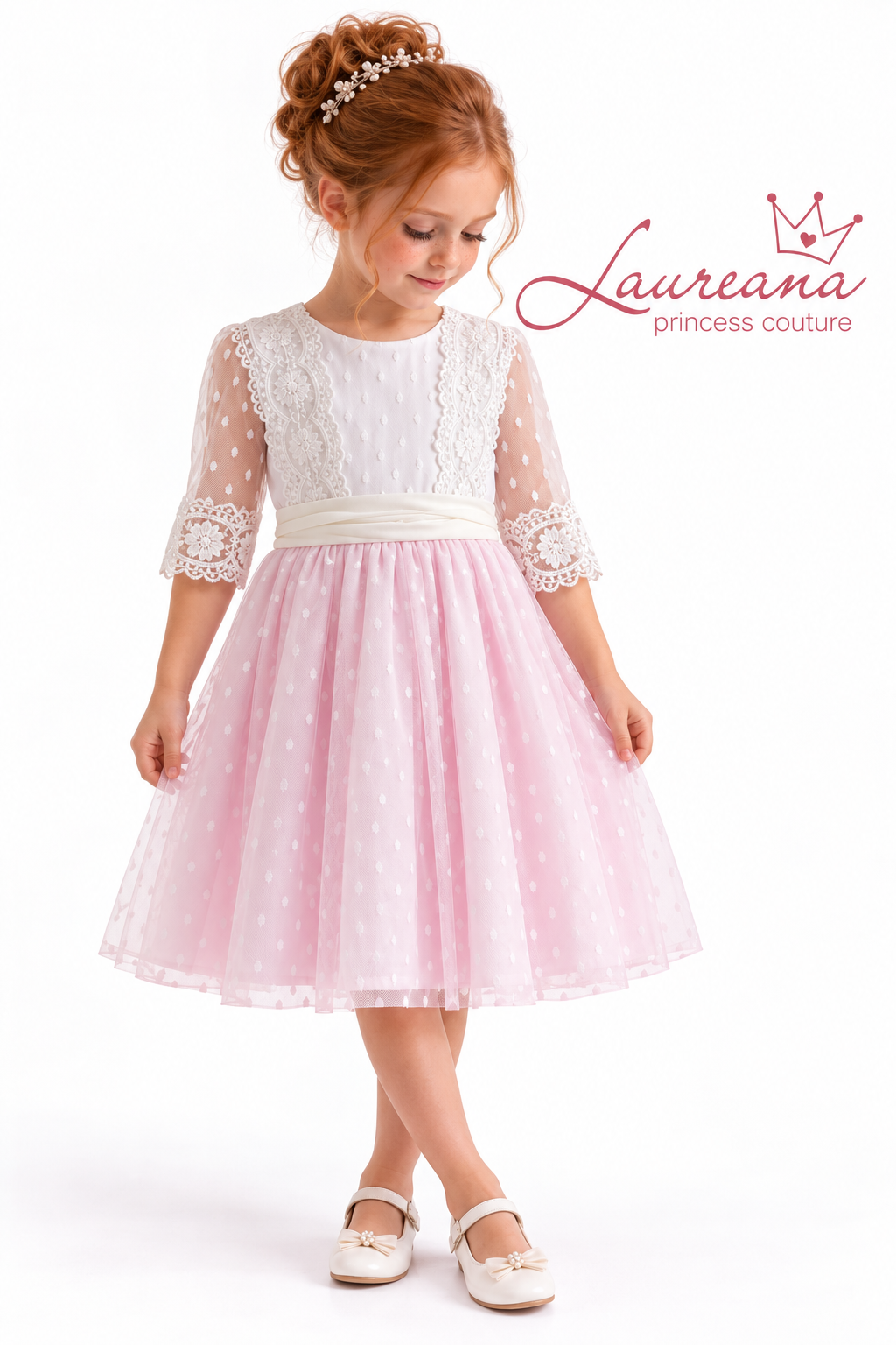 Vestido Niña Fiesta Paz Talle 3 a 4 años