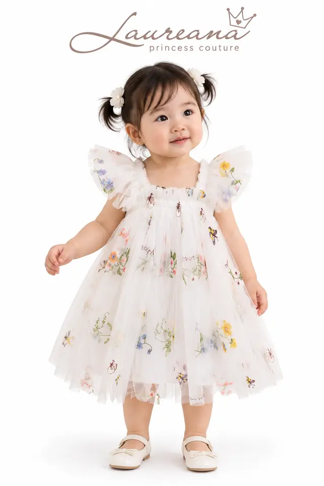 Vestido Beba Mariposas Talle 9 a 12 meses