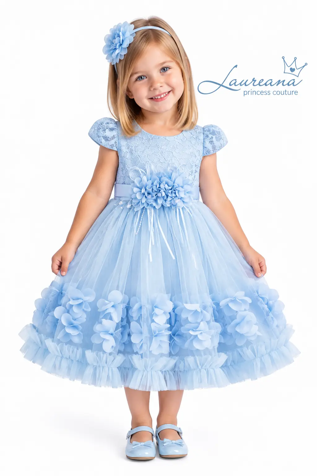 Vestido Fiesta Niña Flowers Talle 5/6 años