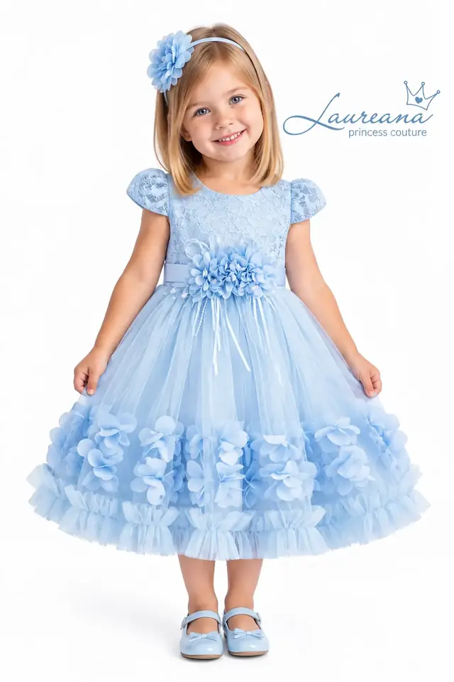 Vestido Fiesta Niña Flowers Talle 5/6 años