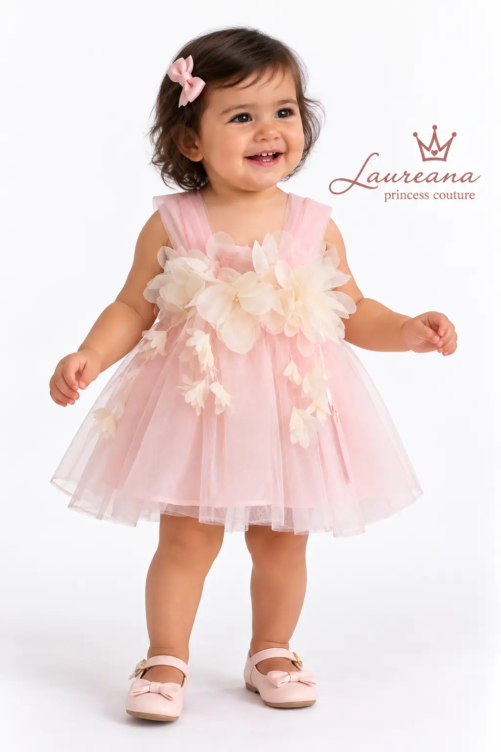 Vestido de Fiesta para Niña Rosa 12 meses–